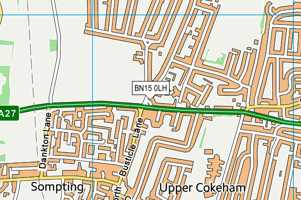BN15 0LH map - OS VectorMap District (Ordnance Survey) BN15 0LH map - OS VectorMap District (Ordnance Survey)
