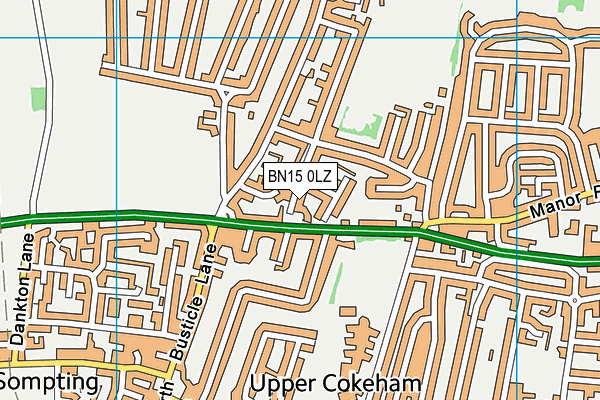 BN15 0LZ map - OS VectorMap District (Ordnance Survey) BN15 0LZ map - OS VectorMap District (Ordnance Survey)