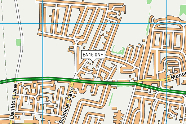 BN15 0NF map - OS VectorMap District (Ordnance Survey) BN15 0NF map - OS VectorMap District (Ordnance Survey)