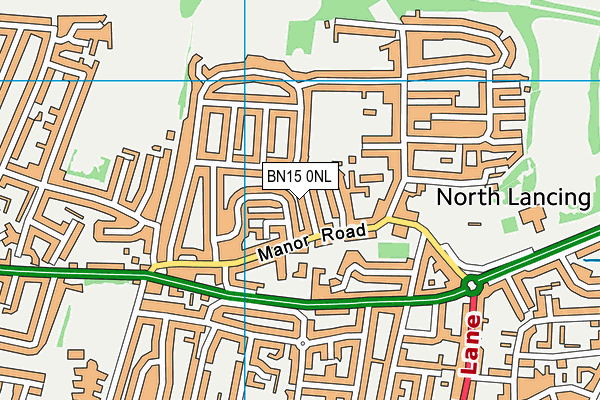 BN15 0NL map - OS VectorMap District (Ordnance Survey) BN15 0NL map - OS VectorMap District (Ordnance Survey)