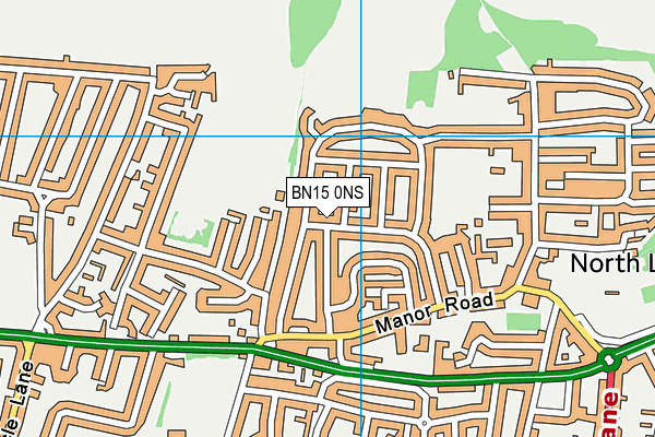BN15 0NS map - OS VectorMap District (Ordnance Survey) BN15 0NS map - OS VectorMap District (Ordnance Survey)