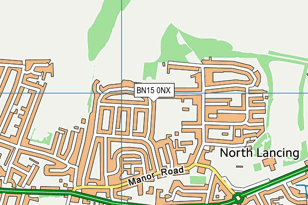 BN15 0NX map - OS VectorMap District (Ordnance Survey) BN15 0NX map - OS VectorMap District (Ordnance Survey)