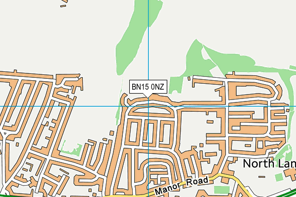 BN15 0NZ map - OS VectorMap District (Ordnance Survey) BN15 0NZ map - OS VectorMap District (Ordnance Survey)