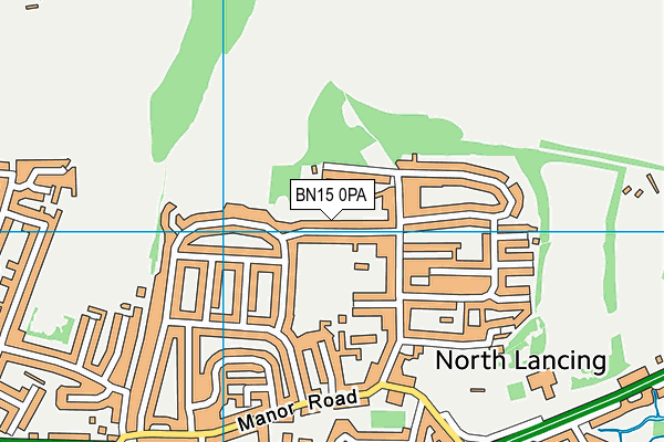 BN15 0PA map - OS VectorMap District (Ordnance Survey) BN15 0PA map - OS VectorMap District (Ordnance Survey)