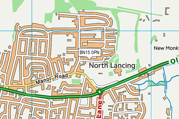 BN15 0PN map - OS VectorMap District (Ordnance Survey) BN15 0PN map - OS VectorMap District (Ordnance Survey)