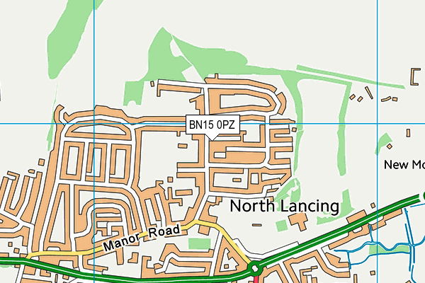 BN15 0PZ map - OS VectorMap District (Ordnance Survey) BN15 0PZ map - OS VectorMap District (Ordnance Survey)