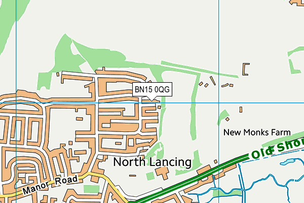 BN15 0QG map - OS VectorMap District (Ordnance Survey) BN15 0QG map - OS VectorMap District (Ordnance Survey)