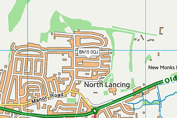 BN15 0QJ map - OS VectorMap District (Ordnance Survey) BN15 0QJ map - OS VectorMap District (Ordnance Survey)