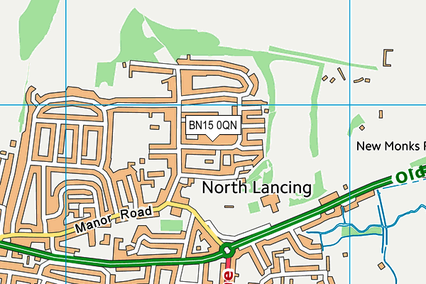 BN15 0QN map - OS VectorMap District (Ordnance Survey) BN15 0QN map - OS VectorMap District (Ordnance Survey)