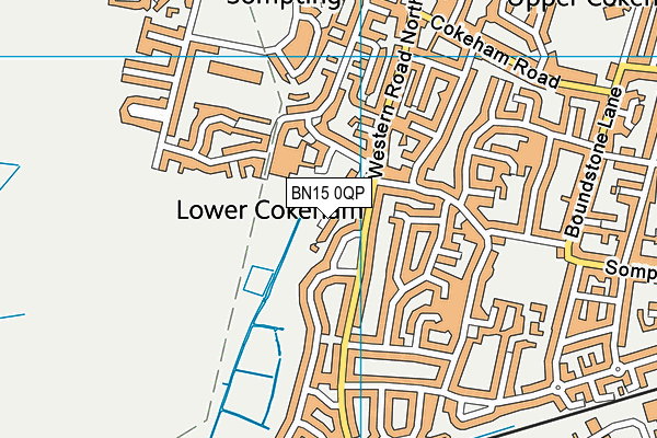 BN15 0QP map - OS VectorMap District (Ordnance Survey) BN15 0QP map - OS VectorMap District (Ordnance Survey)