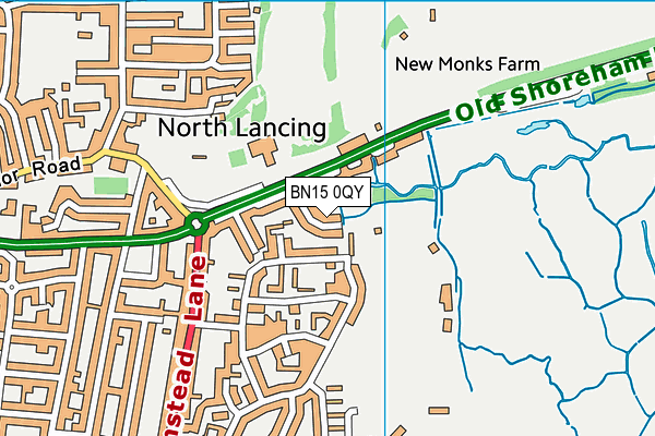BN15 0QY map - OS VectorMap District (Ordnance Survey) BN15 0QY map - OS VectorMap District (Ordnance Survey)