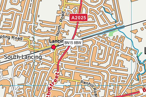 BN15 8BW map - OS VectorMap District (Ordnance Survey) BN15 8BW map - OS VectorMap District (Ordnance Survey)