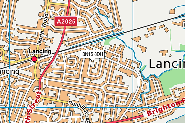 BN15 8DH map - OS VectorMap District (Ordnance Survey) BN15 8DH map - OS VectorMap District (Ordnance Survey)
