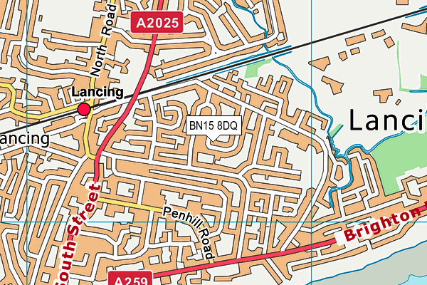 BN15 8DQ map - OS VectorMap District (Ordnance Survey) BN15 8DQ map - OS VectorMap District (Ordnance Survey)