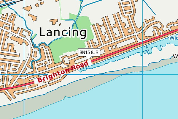 BN15 8JR map - OS VectorMap District (Ordnance Survey) BN15 8JR map - OS VectorMap District (Ordnance Survey)