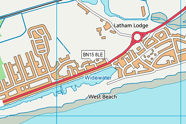 BN15 8LE map - OS VectorMap District (Ordnance Survey) BN15 8LE map - OS VectorMap District (Ordnance Survey)