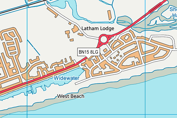 BN15 8LG map - OS VectorMap District (Ordnance Survey) BN15 8LG map - OS VectorMap District (Ordnance Survey)