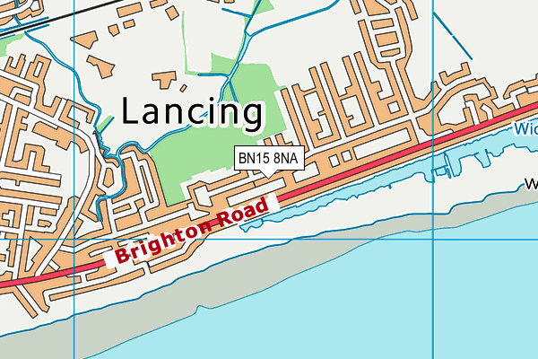 BN15 8NA map - OS VectorMap District (Ordnance Survey)