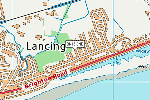 BN15 8NE map - OS VectorMap District (Ordnance Survey)