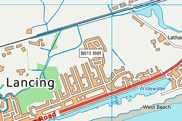 BN15 8NR map - OS VectorMap District (Ordnance Survey) BN15 8NR map - OS VectorMap District (Ordnance Survey)