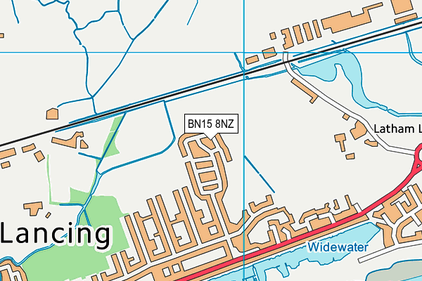 BN15 8NZ map - OS VectorMap District (Ordnance Survey) BN15 8NZ map - OS VectorMap District (Ordnance Survey)