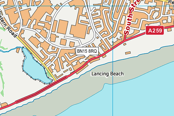 BN15 8RQ map - OS VectorMap District (Ordnance Survey) BN15 8RQ map - OS VectorMap District (Ordnance Survey)