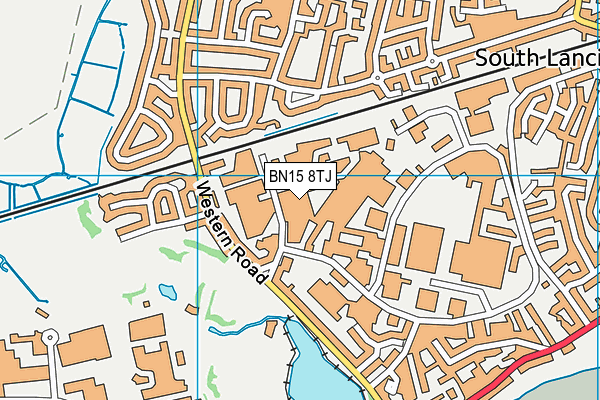BN15 8TJ map - OS VectorMap District (Ordnance Survey) BN15 8TJ map - OS VectorMap District (Ordnance Survey)