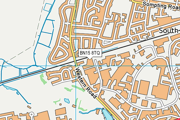 BN15 8TQ map - OS VectorMap District (Ordnance Survey) BN15 8TQ map - OS VectorMap District (Ordnance Survey)