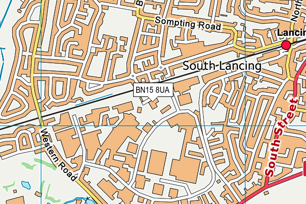 BN15 8UA map - OS VectorMap District (Ordnance Survey) BN15 8UA map - OS VectorMap District (Ordnance Survey)