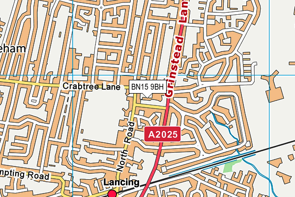 BN15 9BH map - OS VectorMap District (Ordnance Survey)