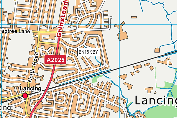 BN15 9BY map - OS VectorMap District (Ordnance Survey) BN15 9BY map - OS VectorMap District (Ordnance Survey)