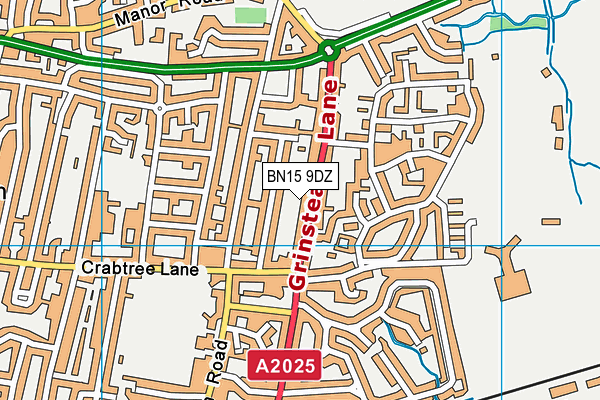 BN15 9DZ map - OS VectorMap District (Ordnance Survey) BN15 9DZ map - OS VectorMap District (Ordnance Survey)
