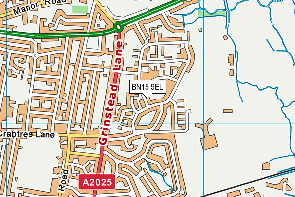 BN15 9EL map - OS VectorMap District (Ordnance Survey) BN15 9EL map - OS VectorMap District (Ordnance Survey)