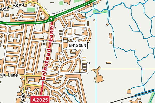 BN15 9EN map - OS VectorMap District (Ordnance Survey) BN15 9EN map - OS VectorMap District (Ordnance Survey)