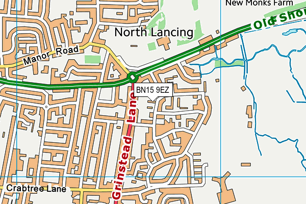 BN15 9EZ map - OS VectorMap District (Ordnance Survey) BN15 9EZ map - OS VectorMap District (Ordnance Survey)