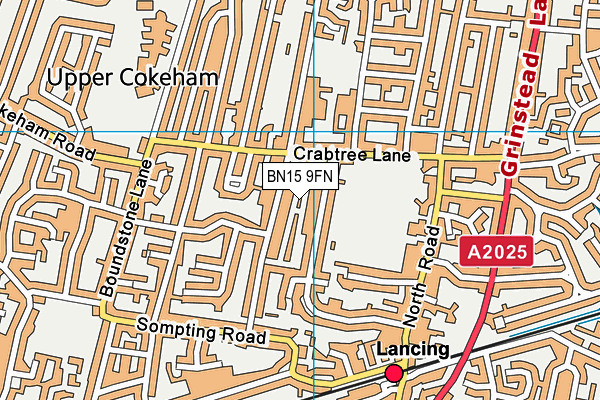 BN15 9FN map - OS VectorMap District (Ordnance Survey) BN15 9FN map - OS VectorMap District (Ordnance Survey)