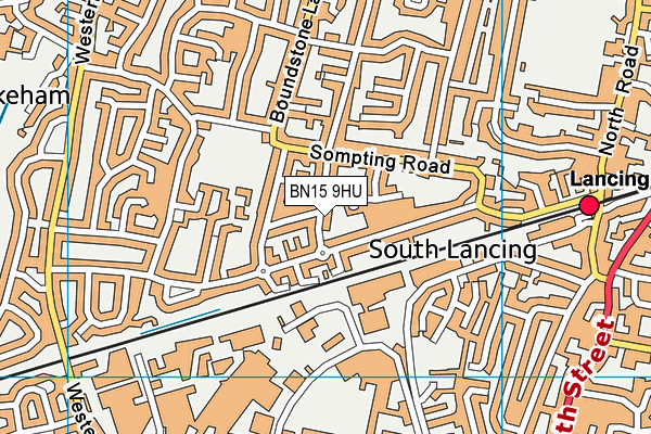 BN15 9HU map - OS VectorMap District (Ordnance Survey) BN15 9HU map - OS VectorMap District (Ordnance Survey)