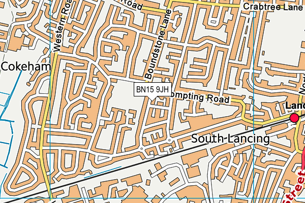 BN15 9JH map - OS VectorMap District (Ordnance Survey) BN15 9JH map - OS VectorMap District (Ordnance Survey)
