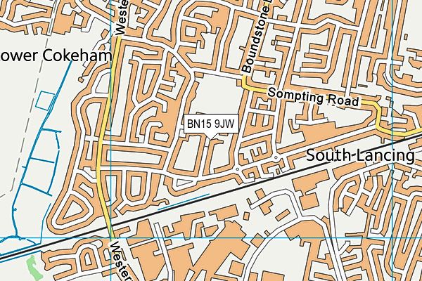 BN15 9JW map - OS VectorMap District (Ordnance Survey) BN15 9JW map - OS VectorMap District (Ordnance Survey)