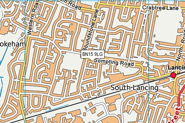 BN15 9LG map - OS VectorMap District (Ordnance Survey) BN15 9LG map - OS VectorMap District (Ordnance Survey)