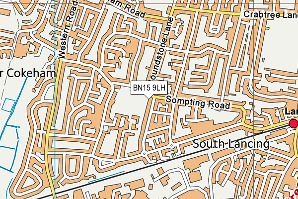 BN15 9LH map - OS VectorMap District (Ordnance Survey) BN15 9LH map - OS VectorMap District (Ordnance Survey)