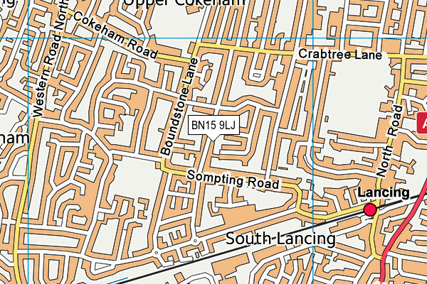 BN15 9LJ map - OS VectorMap District (Ordnance Survey) BN15 9LJ map - OS VectorMap District (Ordnance Survey)