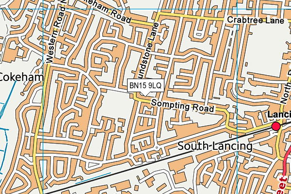 BN15 9LQ map - OS VectorMap District (Ordnance Survey) BN15 9LQ map - OS VectorMap District (Ordnance Survey)