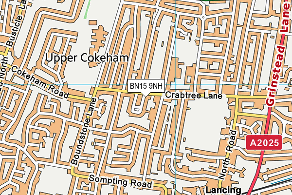 BN15 9NH map - OS VectorMap District (Ordnance Survey) BN15 9NH map - OS VectorMap District (Ordnance Survey)