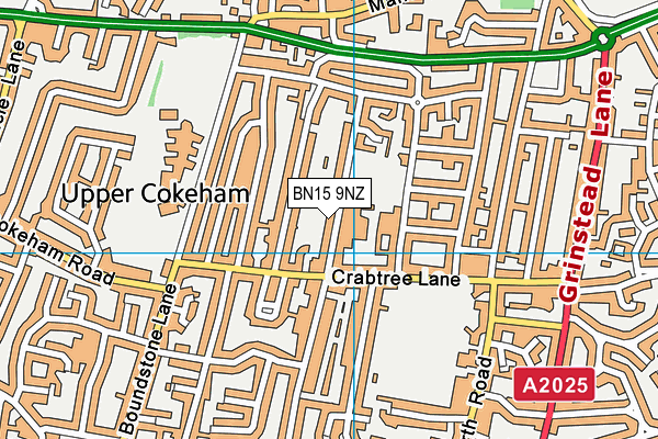 BN15 9NZ map - OS VectorMap District (Ordnance Survey) BN15 9NZ map - OS VectorMap District (Ordnance Survey)