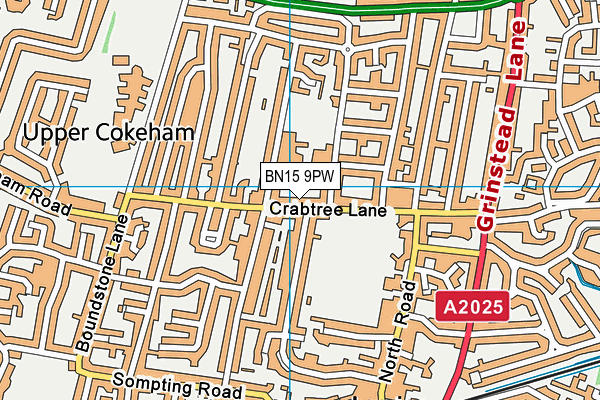 BN15 9PW map - OS VectorMap District (Ordnance Survey) BN15 9PW map - OS VectorMap District (Ordnance Survey)