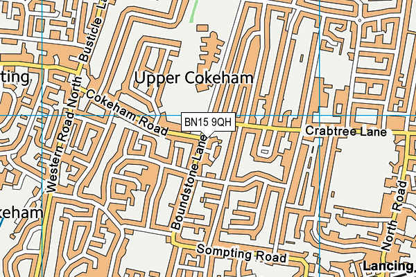 BN15 9QH map - OS VectorMap District (Ordnance Survey) BN15 9QH map - OS VectorMap District (Ordnance Survey)