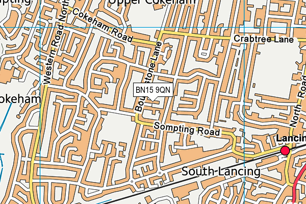 BN15 9QN map - OS VectorMap District (Ordnance Survey) BN15 9QN map - OS VectorMap District (Ordnance Survey)