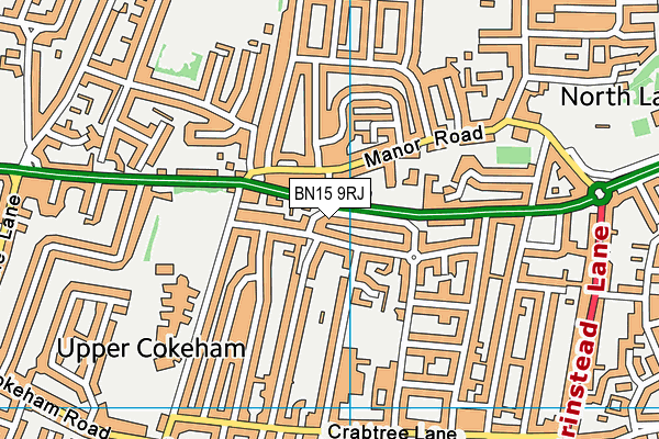 BN15 9RJ map - OS VectorMap District (Ordnance Survey) BN15 9RJ map - OS VectorMap District (Ordnance Survey)