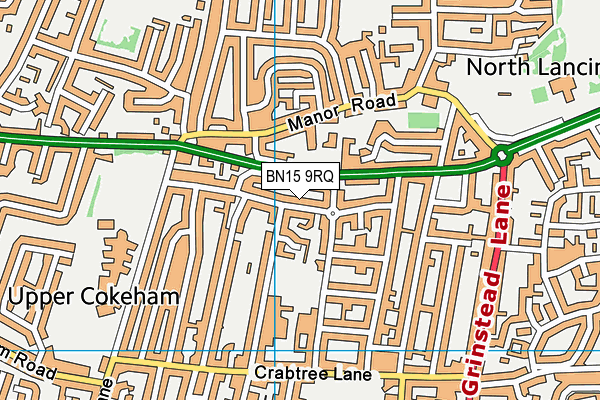 BN15 9RQ map - OS VectorMap District (Ordnance Survey)